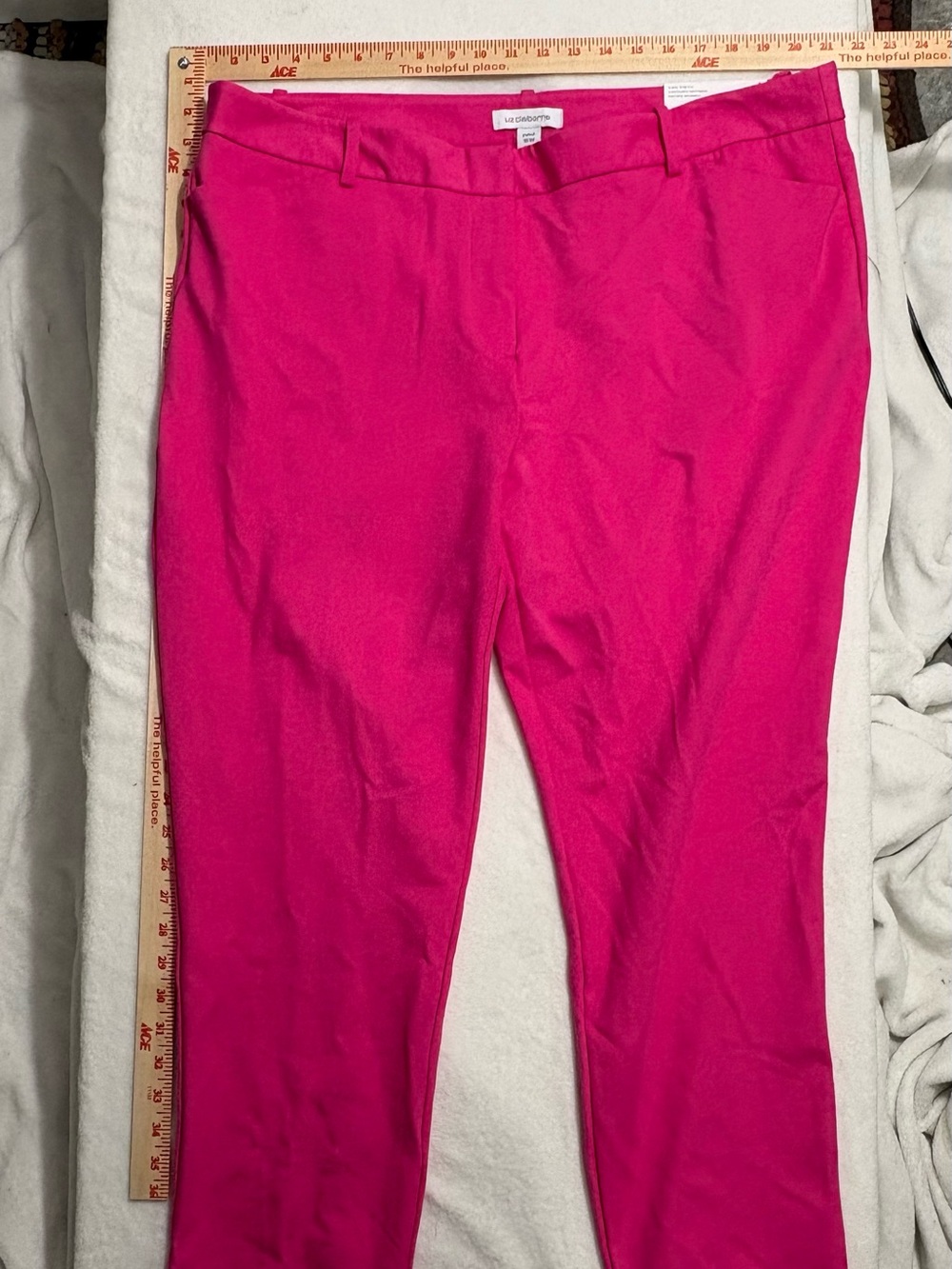 Liz Claiborne Pink Straight-Leg Pull-On Pants